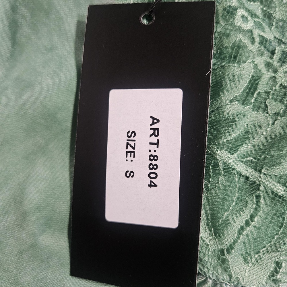 Venti6 Blouse Womens Small Green Lace V Neck Sleeveless Tunic Top Italy - Picture 3 of 6